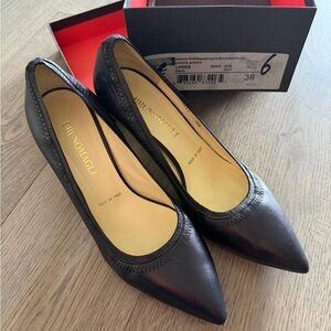 Bruno Magli Black Leather Heels